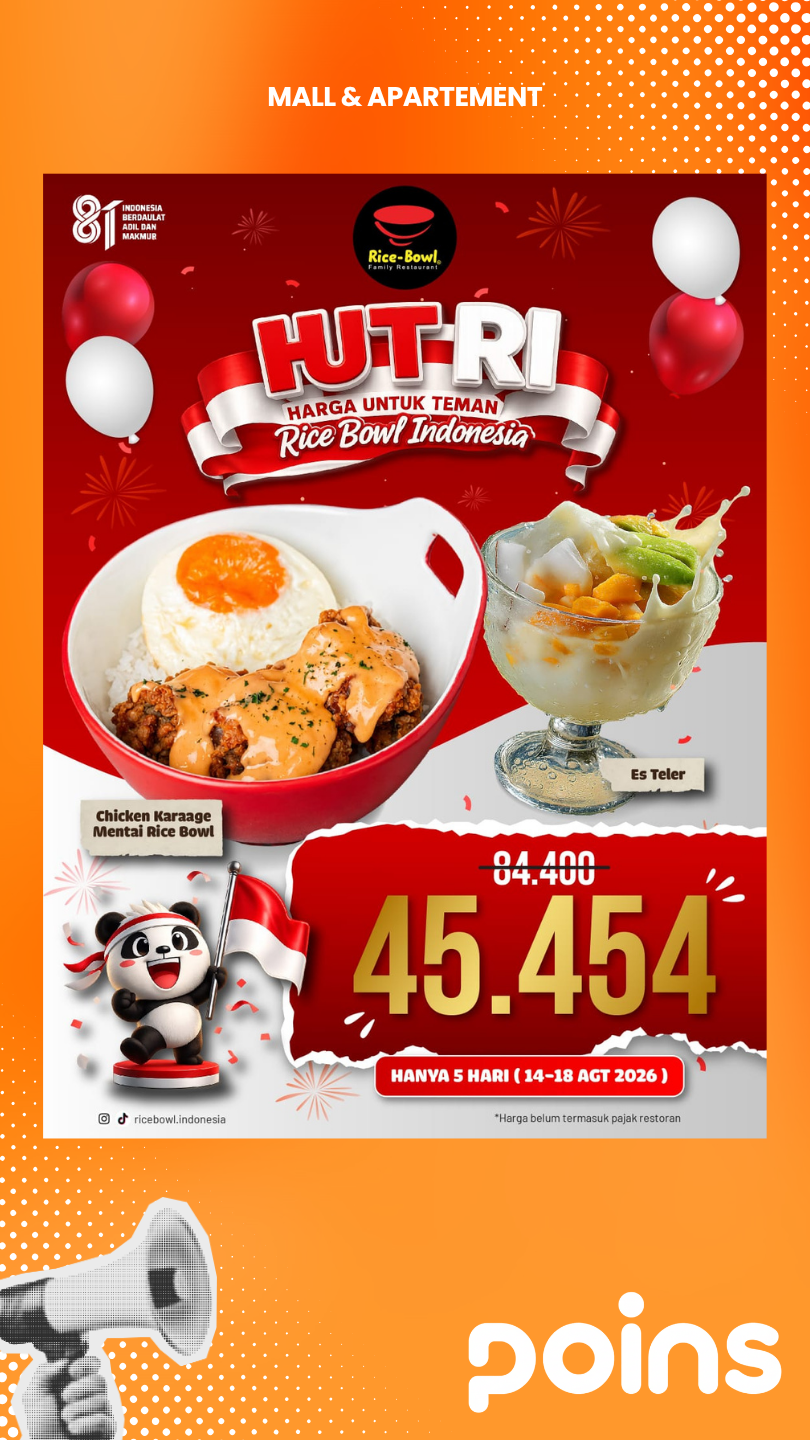 Chicken Karaage Mentai Rice Bowl + Es Teler hanya Rp 45.454!